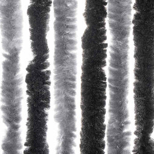 Chenille Fliegenvorhang Grau/Schwarz 56x200cm