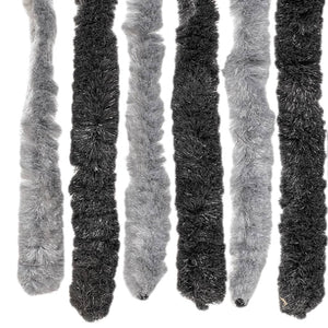 Fliegenvorhang 90x200 cm Grau/Schwarz Chenille