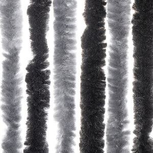 Fliegenvorhang 90x200 cm Grau/Schwarz Chenille