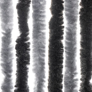 Fliegenvorhang Chenille Grau/Schwarz 90x220cm