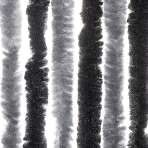 Chenille Fliegenvorhang Grau Schwarz 100x200 cm