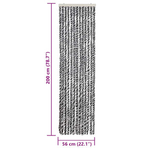 Chenille Fliegenvorhang Grau 56x200 cm