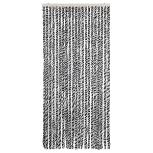 Fliegenvorhang 90x200 cm Grau, Schwarz, Weiß