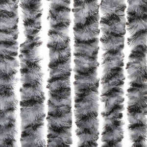 Fliegenvorhang 90x200 cm Grau, Schwarz, Weiß
