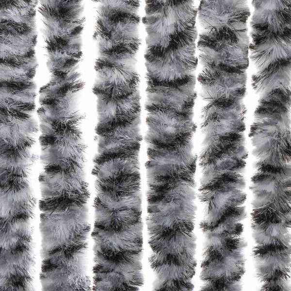 Fliegenvorhang 90x200 cm Grau, Schwarz, Weiß
