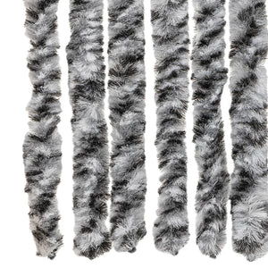 Chenille Fliegenvorhang Grau/Schwarz/Weiß 90x220cm