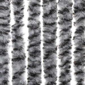 Chenille Fliegenvorhang Grau/Schwarz/Weiß 90x220cm