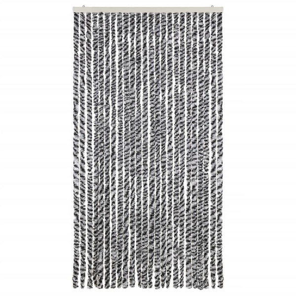 Fliegenvorhang Chenille Grau Schwarz Weiß 100x200 cm