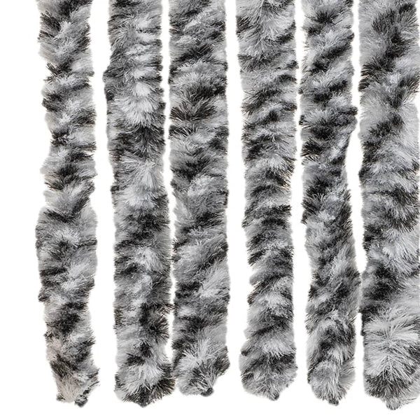 Fliegenvorhang Chenille Grau Schwarz Weiß 100x200 cm