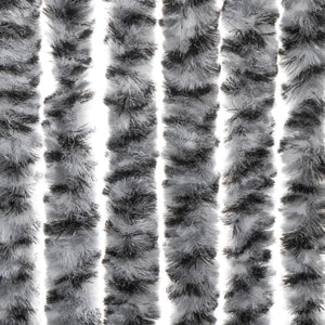 Fliegenvorhang Chenille Grau Schwarz Weiß 100x200 cm