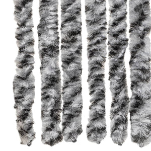Chenille Fliegenvorhang 100x220cm Grau, Schwarz, Weiß