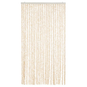 Chenille Fliegenvorhang Beige/Weiß 100x220cm