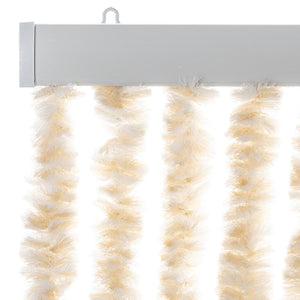 Chenille Fliegenvorhang Beige/Weiß 100x220cm