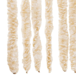 Chenille Fliegenvorhang Beige/Weiß 100x220cm