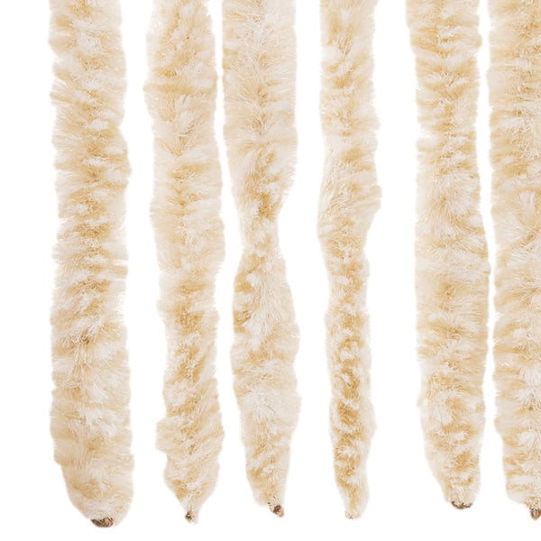 Chenille Fliegenvorhang Beige/Weiß 100x220cm