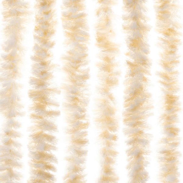 Chenille Fliegenvorhang Beige/Weiß 100x220cm