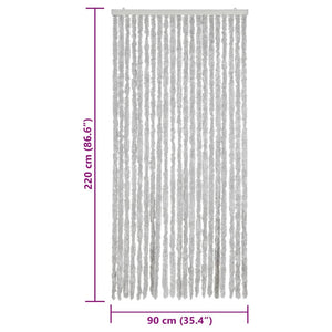 Fliegenvorhang Chenille Grau 90x220 cm