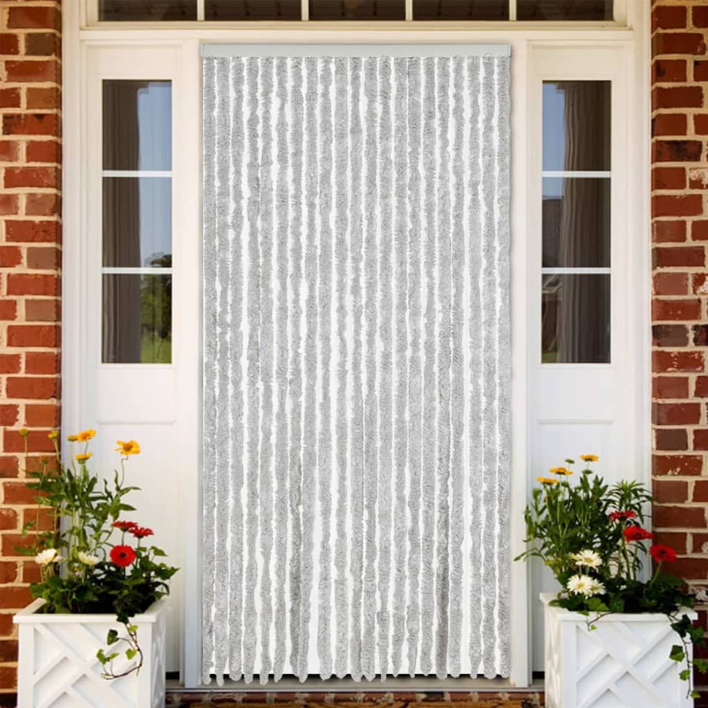 Fliegenvorhang Chenille Grau 90x220 cm