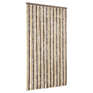 Chenille Fliegenvorhang Dunkelbraun/Beige 100x230cm
