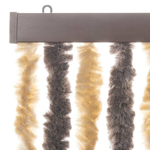 Chenille Fliegenvorhang Dunkelbraun/Beige 100x230cm