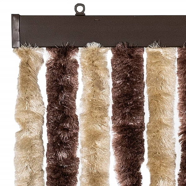 Fliegenvorhang Chenille Beige/Hellbraun 100x200 cm