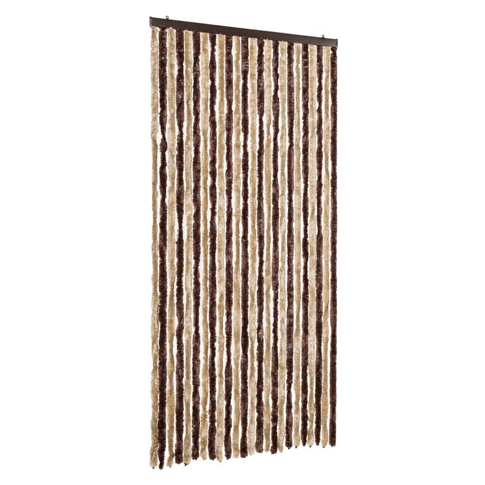 Chenille Fliegenvorhang Beige/Hellbraun 100x230cm