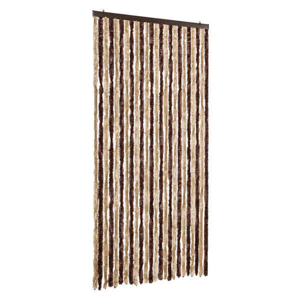 Chenille Fliegenvorhang Beige/Hellbraun 100x230cm