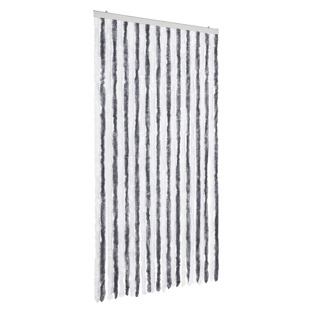 Fliegenvorhang Chenille Grau/Weiß 100x200 cm