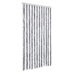Fliegenvorhang Chenille Grau/Weiß 100x200 cm