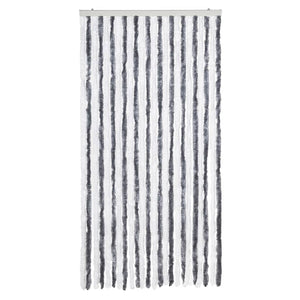 Fliegenvorhang Chenille Grau/Weiß 100x200 cm