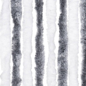 Fliegenvorhang Chenille Grau/Weiß 100x200 cm