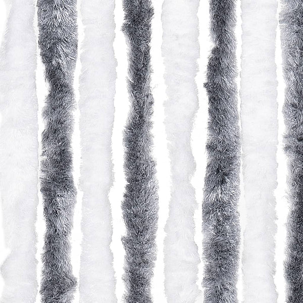 Fliegenvorhang Chenille Grau/Weiß 100x200 cm