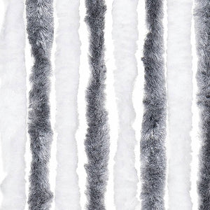 Chenille Fliegenvorhang Grau/Weiß 100x230 cm