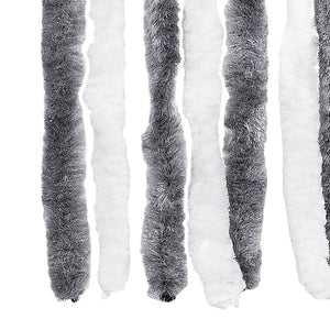Chenille Fliegenvorhang Grau/Weiß 100x230 cm