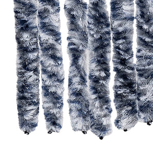 Fliegenvorhang 100x200 cm Blau/Weiß Chenille