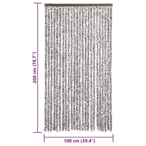 Chenille Fliegenvorhang Braun Beige 100x200 cm