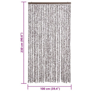 Chenille Fliegenvorhang Braun Beige 100x230 cm