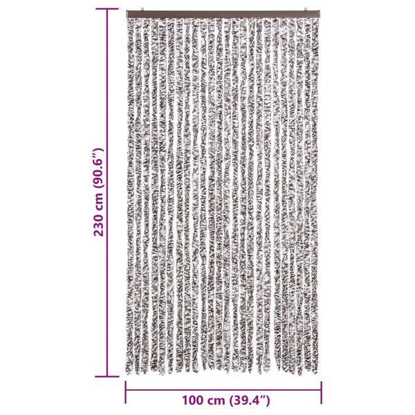 Chenille Fliegenvorhang Braun Beige 100x230 cm