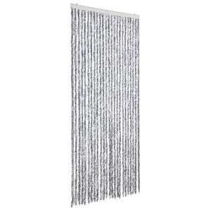 Fliegenvorhang Chenille Weiß/Grau 100x200 cm