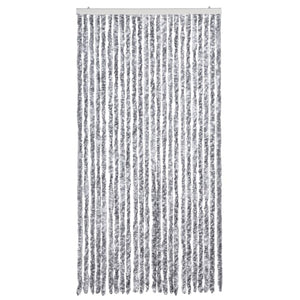 Fliegenvorhang Chenille Weiß/Grau 100x200 cm