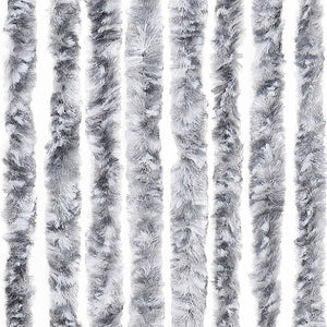 Fliegenvorhang Chenille Weiß/Grau 100x200 cm