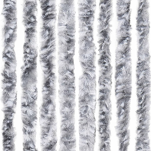 Fliegenvorhang Chenille Weiß/Grau 100x200 cm