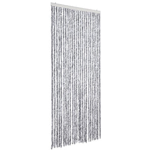 Fliegenvorhang Chenille Weiß/Grau 100x230 cm