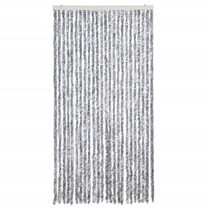 Fliegenvorhang Chenille Weiß/Grau 100x230 cm