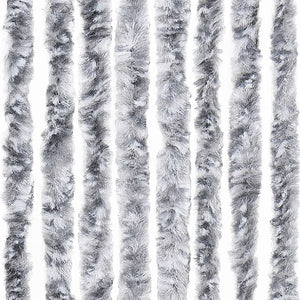Fliegenvorhang Chenille Weiß/Grau 100x230 cm