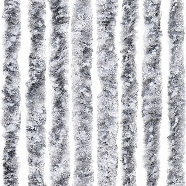 Fliegenvorhang Chenille Weiß/Grau 100x230 cm