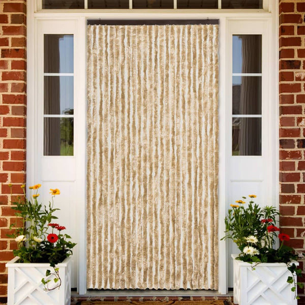 Beige Chenille Fliegenvorhang 100x230 cm
