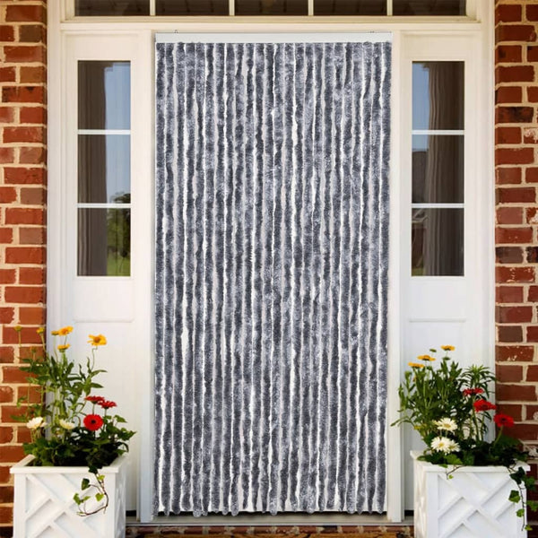 Fliegenvorhang Chenille Silber 100x200 cm