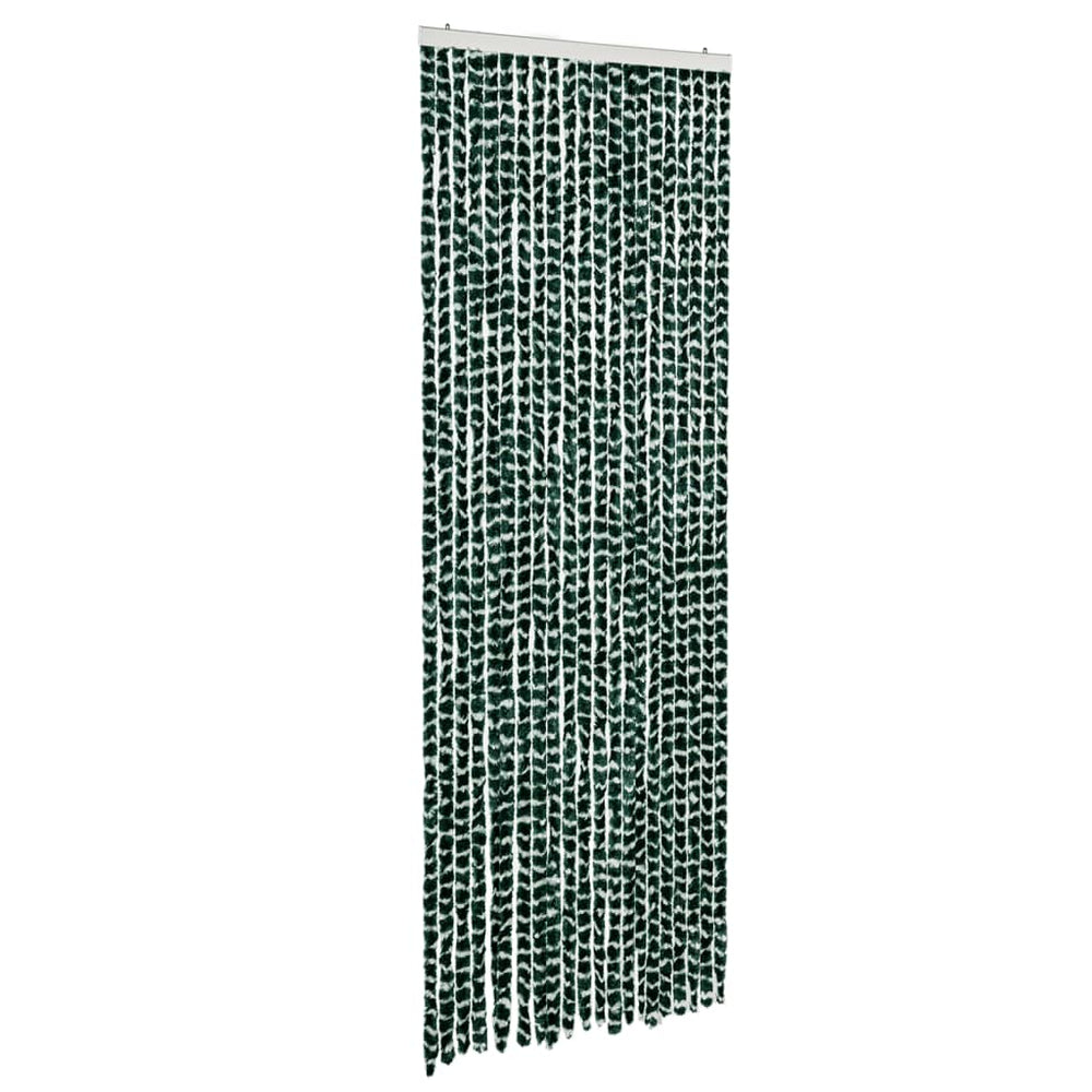 Chenille Fliegenvorhang Grün/Weiß 90x200 cm