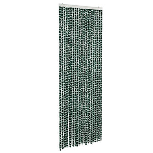 Chenille Fliegenvorhang Grün/Weiß 90x200 cm